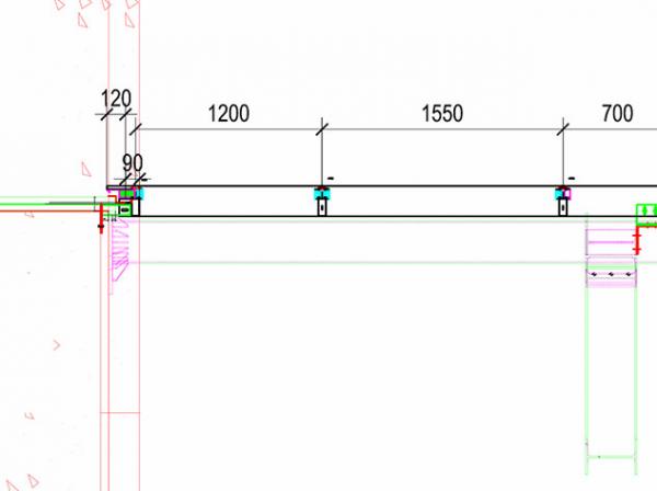 Sezione facciata continua